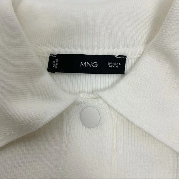 Mango Long Sleeve Cardigan With Shirt Collar And Pockets - Picture 14 of 16